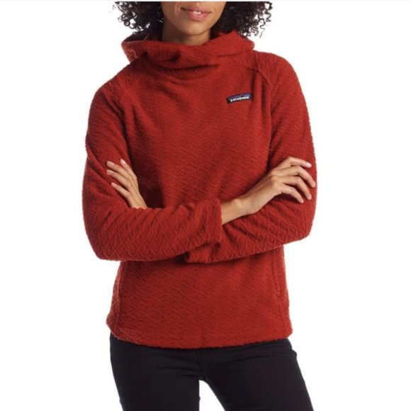 Patagonia | Tops | Patagonia Diamond Capra Fleece Hoody In Roots Red |  Poshmark